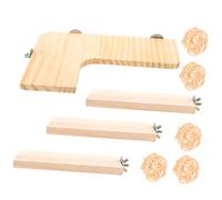 UTHCLO Plateforme de Jeu Bois pour Hamster et Chinchilla Planche Escalade Suspendue pour Perruche Accessoires de Cage pour Petits Animaux Exercice et Coordination