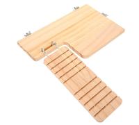 UTHCLO Plateforme pour Hamster Et Petits Animaux, Jouet d'escalade Échelle en Bois Massif, Dimension Adaptée 47 Cm, pour Cage à Hamster Nain, Favorise L'activité Repos des Animaux