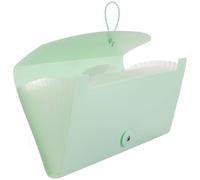 UTHCLO Pochette à Soufflets B6 pour Reçus et Factures, Organisateur de Billets Poches, Rangement Bureau Compact, Dossier Accordéon Bleu, Pochettes Transparentes pour Couleur Aléatoire