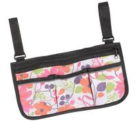 UTHCLO Pochette de Rangement pour Fauteuil Roulant Pochette Suspendue Étanche pour Accoudoir avec Impression Fleurie Compatible Fauteuils Roulants et Scooters Résistante et Pratique pour