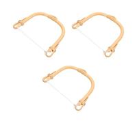 UTHCLO Poignée Rustique en Rotin Naturel pour Théière, Remplacement en U, Lot de 3 Pièces, Design Artisanal Élégant, pour Cérémonies de Thé