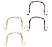 UTHCLO Poignées de Théière 4 Pcs en Plastique Tressé Rotin, Accessoire de Remplacement pour Bouilloire, Poignée de Rechange Style Rustique, Résistantes la Chaleur, Légères Réutilisable