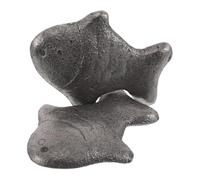 UTHCLO Poisson en Fer Cuisson, de Fer, Outil Cuisine Multifonction en Fonte, 2 Pièces, Forme Poisson, pour Mijotage et Végétariens Style Aléatoire