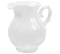 UTHCLO Porcelain Milk Pitcher With Ergonomic Handle Small Ceramic Creamer Jug For Honey And Sauces Elegant Vintage Style Milk Dispenser For Home And Café Use