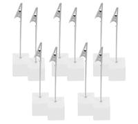 UTHCLO Porte-mémo Cube en Bois Argenté 10pcs pour Bureau et Espace de Travail, Support Note Pratique et Élégant pour Organisation de Bureau