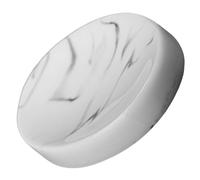 UTHCLO Porte-savonnette Ménager Effet Marbre Blanc, Boîte à Savonnette Ronde Drainage, Plateau à Savonnette Pratique pour Salle de Bain, Accessoire Salle Bain Solide et Réutilisable