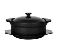 UTHCLO Pot à Ragoût Céramique avec Couvercle et Base Casserole Multifonctionnelle pour Cuisson Maison de Nouilles Soupe et Plats Mijotés Poignée Double Ergonomique Surface Antiadhésive