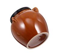 UTHCLO Pot Céramique Pratique pour Maison Récipient Hermétique pour Aliments Fermentés et Condiments Pot de Conservation avec Couvercle