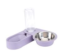 UTHCLO pour Animal Domestique avec Bol Surélevé et Distributeur Automatique Eau Alimentation Sèche et Humide Séparée Design Rotatif Adapté Aux Coins pour Chat et Chien