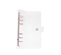 UTHCLO Protège Cahier Transparent PVC Souple avec Anneaux pour Carnet de Notes Couverture Légère et Portable pour Carnet de Voyage et Organiseur Pratique