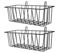 UTHCLO Râteliers d'alimentation en Fer Noir pour Cochons d'Inde et Hamsters, Support Suspendu Multifonction Facile à Ranger, Lot de 2 Pièces pour Cage
