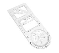 UTHCLO Règle Multifonction en Plastique pour Élèves Dessinant des Règles, Outil de Dessin Géométrique Précis, pour Architecture et Ingénierie, 1 Set pour École