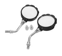 UTHCLO Rétroviseurs Latéraux Noirs pour Moto et Scooter, Lot de 2 Set de Pièces M10, Ajustables et Résistants aux Intempéries, Miroir Panoramique Anti-vibration pour Guidon, Usage Urbain