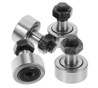 UTHCLO Roulement à Rouleaux de Type Boulon, Palier Suiveur de Came Boulonné en Acier, Lot de 4 Rouleaux à Aiguilles Haute Précision pour Applications Industrielles Robustes et Charges