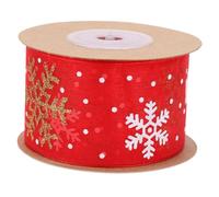 UTHCLO Ruban de Noël Flocon Pailleté Ruban Décoratif Polyester pour Cadeau DIY Fête Hiver