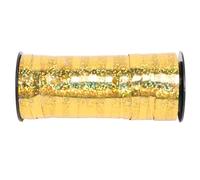 UTHCLO Ruban Métallique Or à Friser pour Ballons Hélium, Rouleau de 100 Yards en Plastique Scintillant, pour Décoration de Fêtes et Emballages Présents