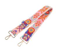 UTHCLO Sangle de Guitare, Sangle de Banjo Ukulélé, Broderie de Fleur, Polyester, Blanc, Réglable, Bandoulière pour Sac à Main, pour Port Croisé Décontracté, Amateurs de Musique et Hommes