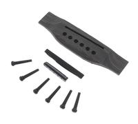 UTHCLO Set Complet de Chevalet et Pont pour Guitare Folk Acoustique Sillet et Chevilles, Outils de Réparation Inclus