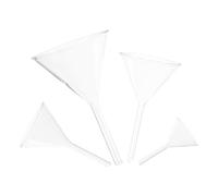 UTHCLO Set de 4 Entonnoirs Scientifiques en Verre Borosilicaté, Résistants la Chaleur, Tige Courte, pour Laboratoire et Recherches Biologiques