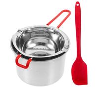 UTHCLO Set de Casserole Bain Acier Inoxydable pour Chocolat Beurre Cire et Bonbons avec Spatule Design Compact et Résistante à Loxydation Pâtisserie et Cuisine Couleur Couleur Aléatoire