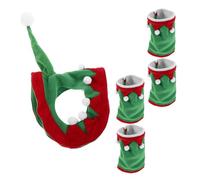 UTHCLO Set de Décoration Cheval pour Fêtes Comprenant Chapeau Elfique et Protections de Jambes Confort Respirant pour Parades de Noël et Cosplay Animal