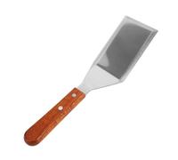 UTHCLO Spatule de Cuisson Inoxydable avec Manche Bois Surface Large pour Retourner Steaks et Hamburgers Ustensile Robuste pour Barbecue et Cuisine Extérieur