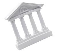 UTHCLO Statue du Temple De Saturne Rétro 25 Cm Résine Blanche Sculpture Bâtiment De Style Romain Antique Décoration D'intérieur Bureau Salon Modèle Architectural Élégant