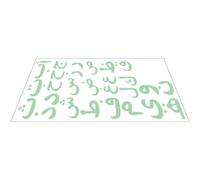 UTHCLO Stickers Muraux Alphabet Arabe 1 Feuille Lettres Lumineuses Autocollants Faciles à Poser pour Chambre d'Garçon et Filles Éducation