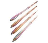 UTHCLO Stylos Gel Multicolores 4pcs Pointes Solides 5.91 In, Design Polyvalent pour Dessins Précis Vernis Gel, Kit DIY et Usage Salon pour Artistes Ongulaires Professionnels