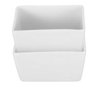 UTHCLO Sucrier en Céramique Blanc Rectangulaire 2 Pièces, Facile à Nettoyer et Multifonctionnel, pour Tables à Manger Cuisine, Design Élégant et Minimaliste