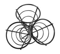 UTHCLO Support Cornet Frites Noir Acier Inoxydable Têtes Panier Frites Cône pour Snacks Étagère Snack pour Restaurant et Maison