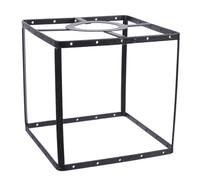 UTHCLO Support d'Abat-Jour Carré en Fer Noir 11X11 CM pour Douille E27 Diamètre Trou 42 CM Armature Décorative Rustique DIY pour Lampe Suspendue Lampe de Table ou Murale