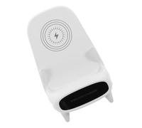 UTHCLO Support de Chargeur de Téléphone sans Fil Forme de Chaise Station de Charge de Bureau avec Amplification Sonore Support Polyvalent pour Téléphone Portable avec Angles de Vue