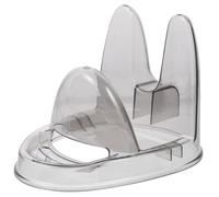 UTHCLO Support de Couvercle Multifonction pour Cuisine Organiseur de Casserole et Repose-cuillère Transparent Gris Rangement Facile pour Couverts et Planches sur Plan de Travail