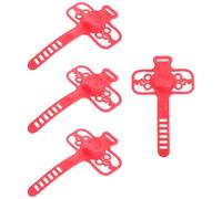 UTHCLO Support de Téléphone pour Vélo Angle de Vue Réglable Dragonflystyle en Silicone Lot de 4 Clips Anti-Vibration Balades Nocturnes à Vélo
