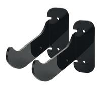 UTHCLO Support Mural Rack de Rangement Noir en Acrylique Solide et Stable 2pcs pour Tapis de Yoga pour Salle de Sport ou Salle de Bain