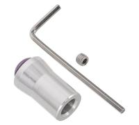 UTHCLO Support pour Diapason 12 MM en Alliage d'Aluminium Argenté avec Base en Améthyste Naturelle Accessoire de Contemplation et pour Yoga et Soins du Visage