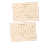 UTHCLO Tableau Braille En Bois 2 Pièces Panneau De Numérotation En Bois Outil D'apprentissage Du Braille Éducatif Montessori Apprentissage Scolaire Et Personnel
