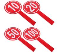 UTHCLO Tableau de Score Vierge Soi-même 4pcs en Pvc Rouge, Portable et Effaçable, pour Écriture et Effacement Facile Lors de Présentations ou Jeux