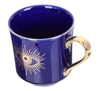 UTHCLO Tasse Céramique Evil Eye Bleue pour Thé Café Jus Mug Créatif avec Bords Lisses pour Famille et Bureau