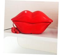UTHCLO Téléphone Fixe Filaire Forme Lèvres Rouges Décoratif Design Artistique Original pour Bureau et Maison Accessoire Vintage et Compact