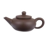 UTHCLO Théière Mini en Céramique Marron Style Chinois Kung Fu Petite Théière Décorative pour Maison et Bureau Service à Thé Traditionnel Compacte Décoration Intérieure