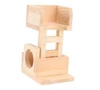 UTHCLO Tour Observation Bois pour Hamster Jouet Éducatif Naturel pour Petits Animaux Accessoire Escalade Adapté Aux Hamsters Nains Et Cochons Modèle Aléatoire