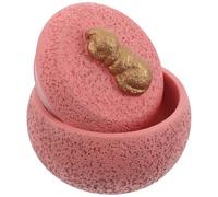 UTHCLO Urne Funéraire pour Chien Petite 350 ML en Ciment Rose Urne Commémorative pour Cendres D’Animaux de Compagnie Boîte à Cendres Portable pour Souvenir et Cérémonie