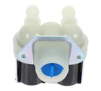 UTHCLO Vanne D’arrivée D’eau pour Machine à Laver Automatique, Électrovanne Nylon Double Sortie, Accessoire de Remplacement pour Lave-linge Entièrement Automatique, Compatible