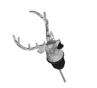 UTHCLO Verseur de Bouteille Forme Tête de Cerf Argenté en Alliage de Zinc Bouchon pour Bouteilles de Vin et Spiritueux, pour Restaurants et