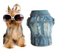 UTHCLO Veste pour Chien en Jean Rétro pour Petits Chiens et Chiots, Design à Boutons Dissipation Chaleur, Style Quatre Saisons