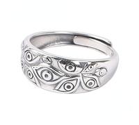 UTHTY Argent 925, bagues Devil Eye, bagues réglables for Hommes et Femmes Bijoux de Mariage for Femmes