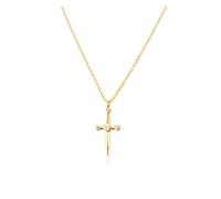 UTHTY Nouveau 925 Argent Sterling Or épée Pendentif Longue chaîne Collier Plaine 2021 Mariage Rock Punk Mince Bijoux Cadeau (Size : Gold)