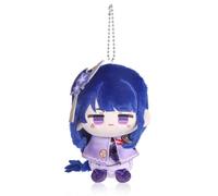 UTIEHD Porte-clés en Peluche Genshin Impact, Mignonnes poupées de Collection de 10 cm - Taille compacte pour Sacs et clés pour Les Fans (RaidenShogun)